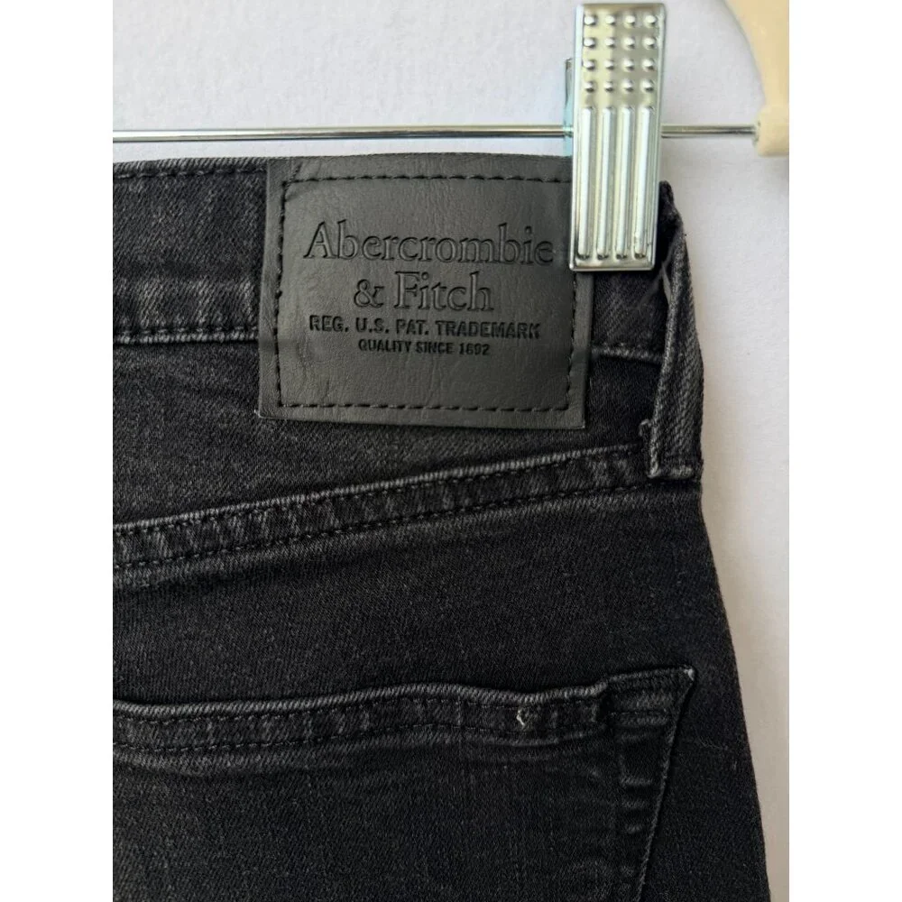 Abercrombie & Fitch Mens Skinny Black Jeans 29x30 Stretch Denim - Picture 5 of 11